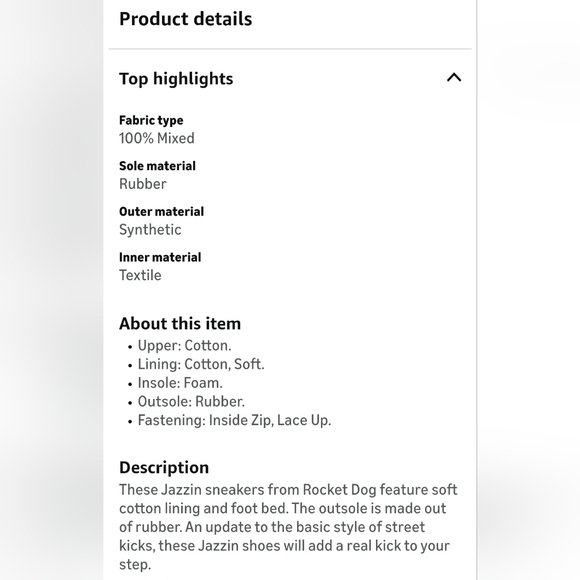 Rocket Dog Hi Top Zipper Side Sneakers NWB Size 7 - Picture 12 of 12